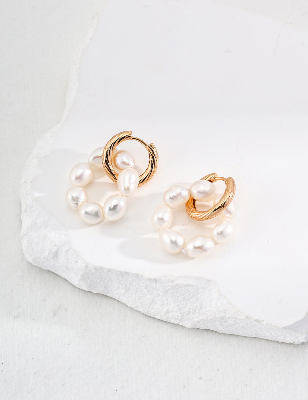 Natural Pearls Earrings (Pair) Pearl size approx 8mm