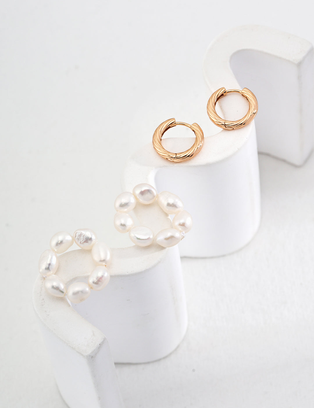 Natural Pearls Earrings (Pair) Pearl size approx 8mm