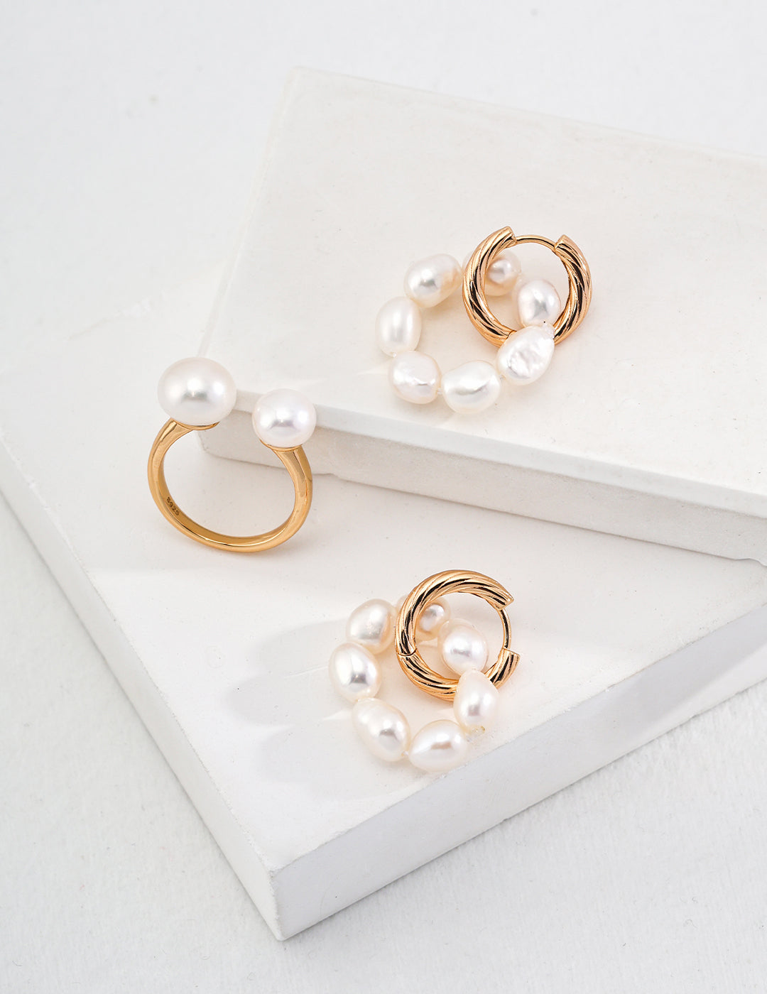 Natural Pearls Earrings (Pair) Pearl size approx 8mm