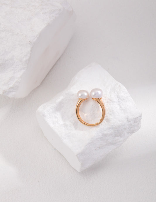 Pearl Ring Gold Plated (Gold)